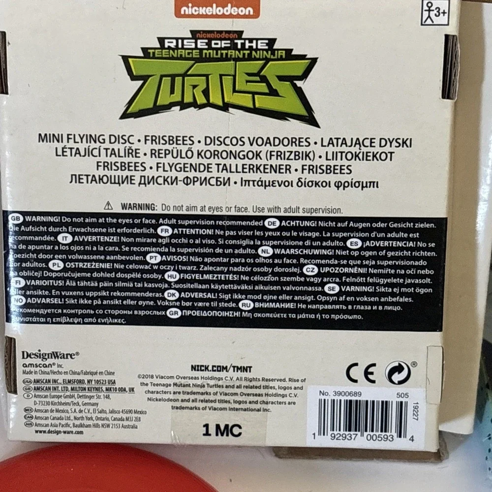 Teenage Mutant Ninja Turtles‎ Party Decorations Pizza Disc, Glasses, Tattoos